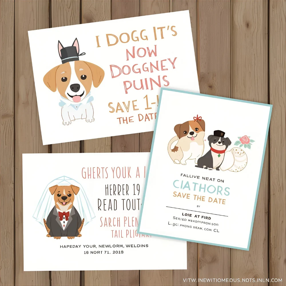 Doggy Puns for Wedding Invitations & Save-the-Dates