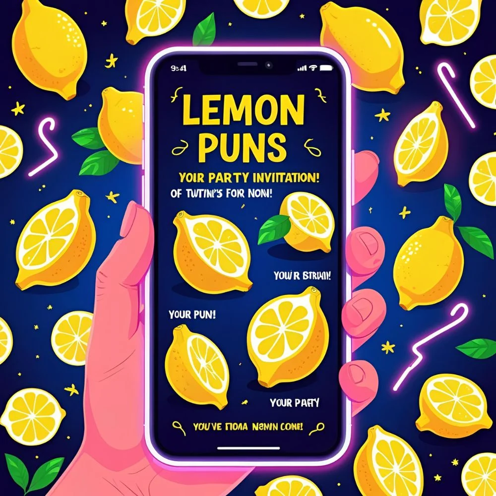 Lemon Puns For Party Invitations
