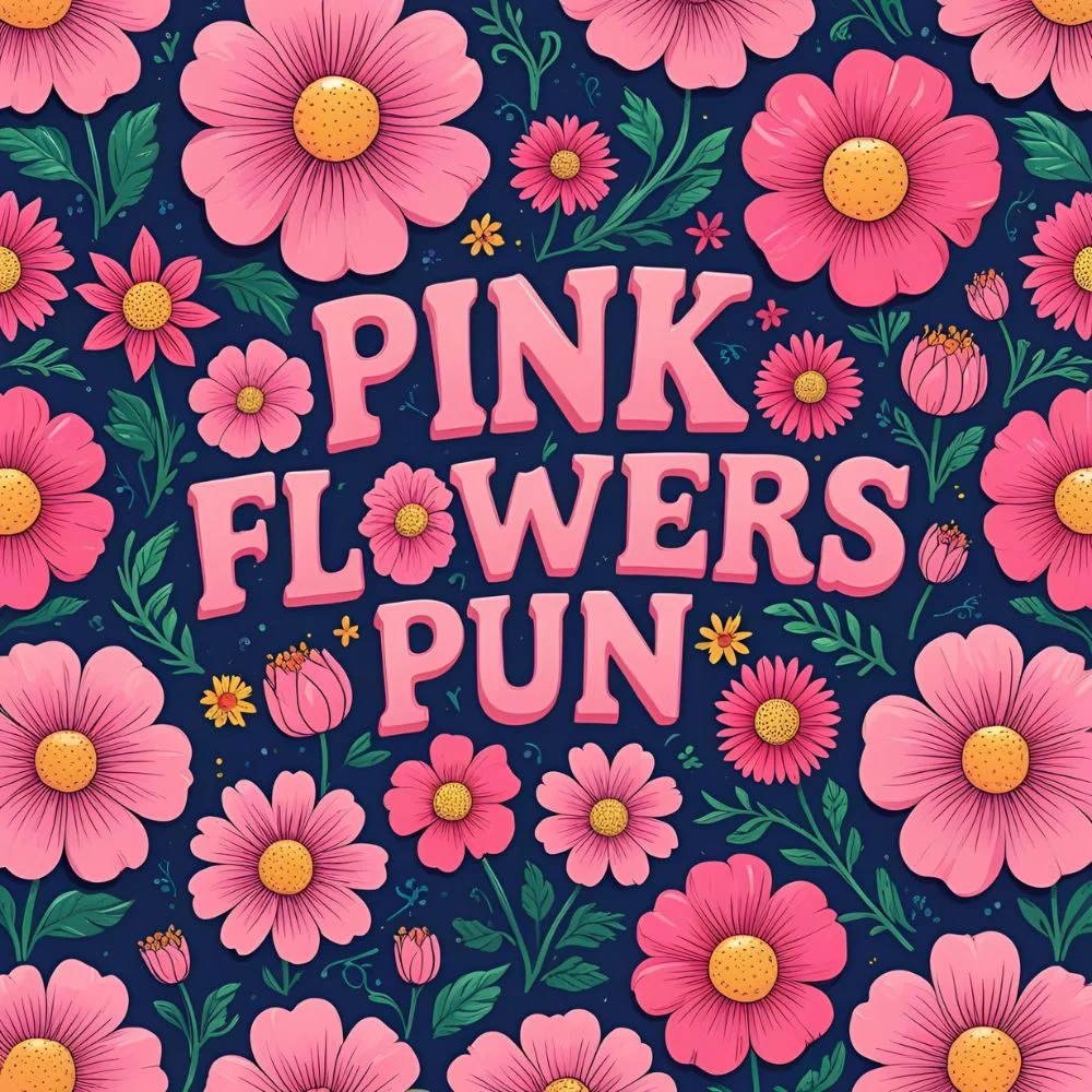 Pink flowers puns