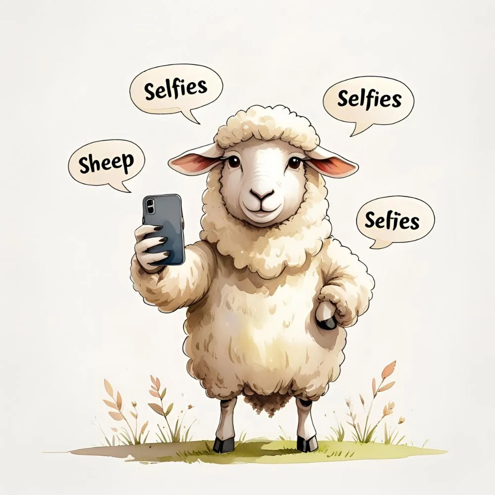 Sheep Puns for Selfies