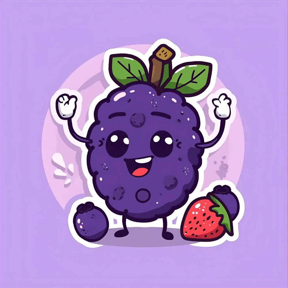  blueberry jokes breakfast cartoon illustration,