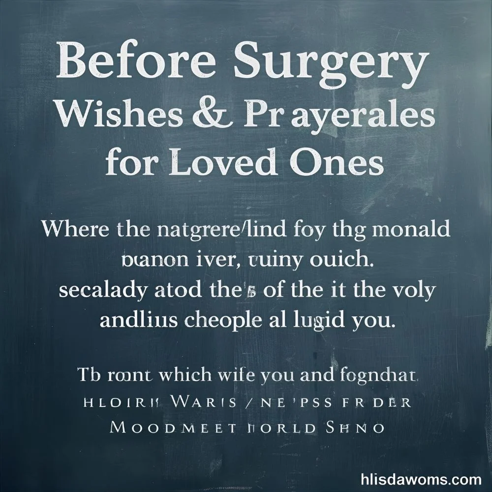 Before Surgery Wishes and Prayers for Loved Ones