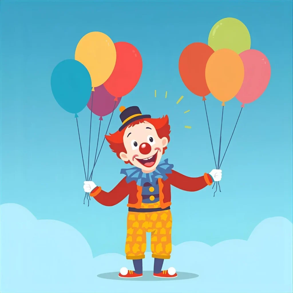 cartoon clown jokes illustration,
