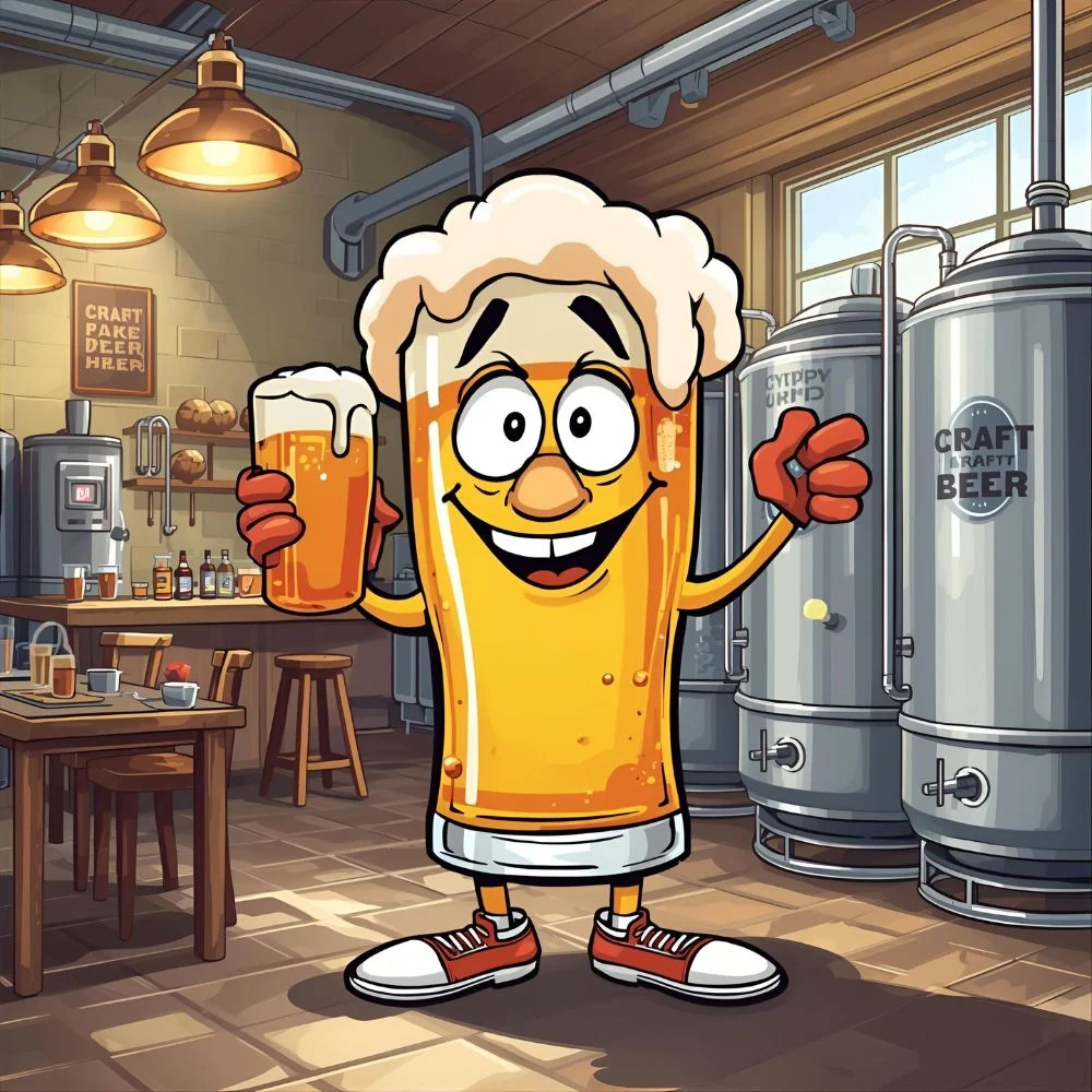 craft beer humor illustration colorful cartoon