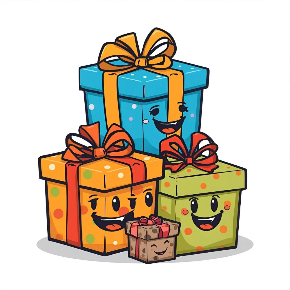 gift box jokes cartoon