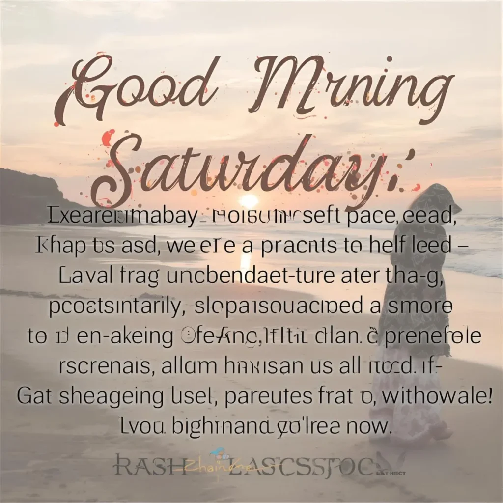 Good Morning Saturday Prayers and Blessings
