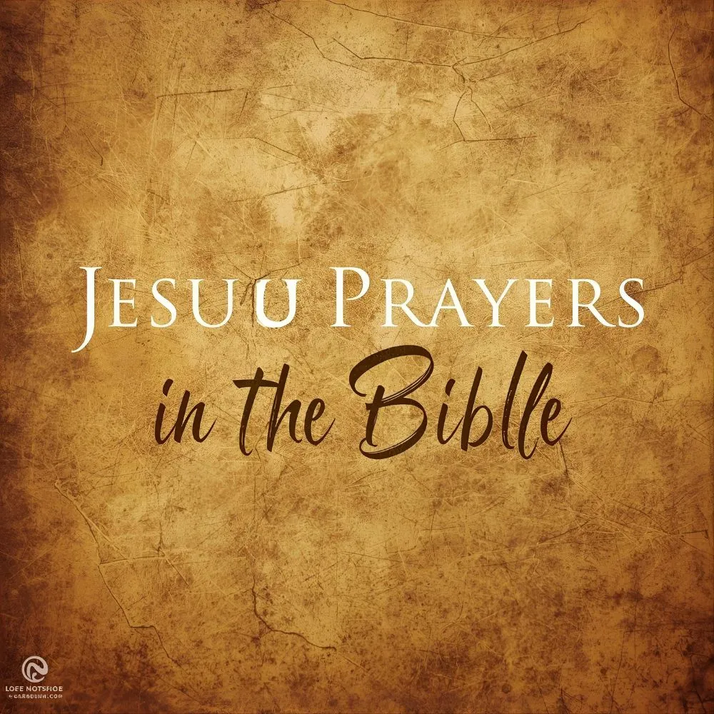 Jesus Prayers in the Bible