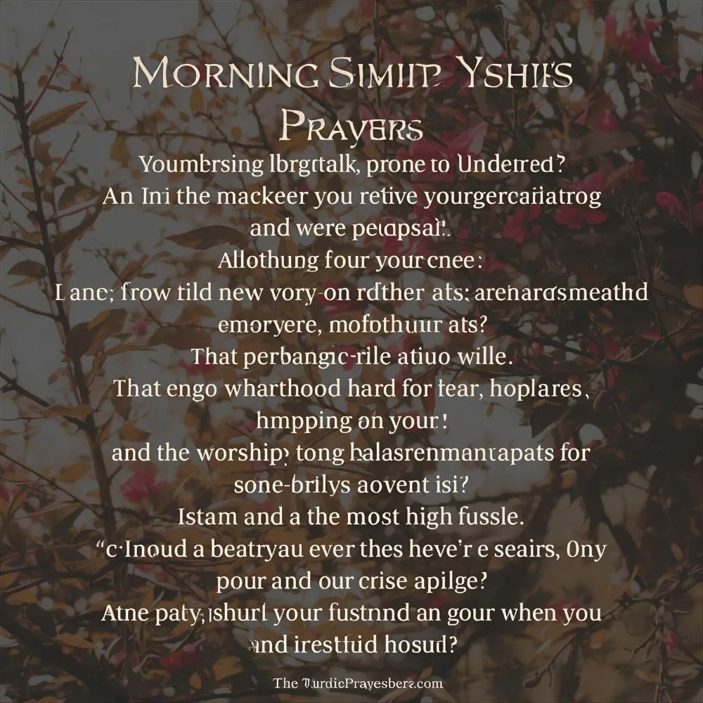 Morning Worship Prayers