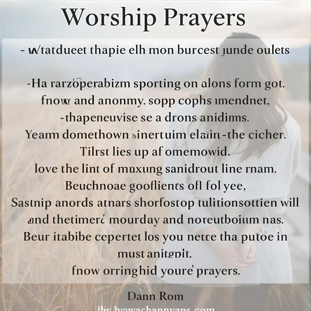 Morning Worship Prayers