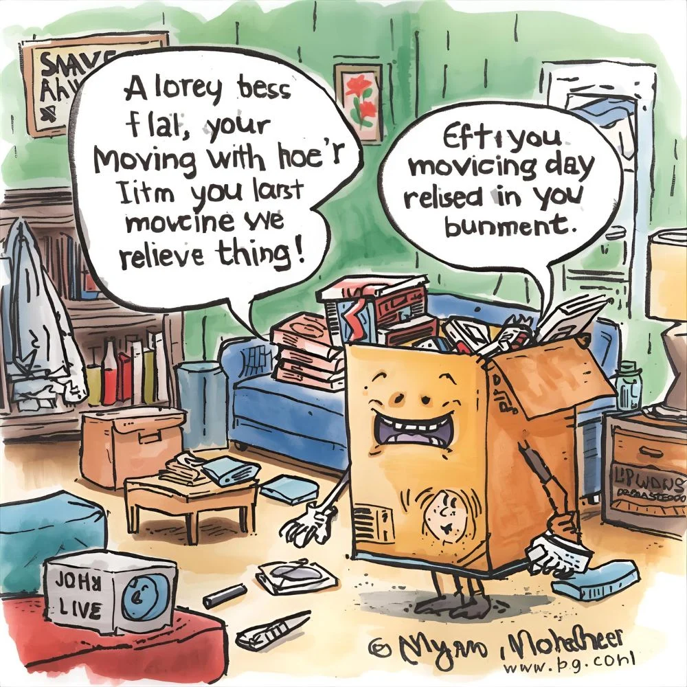 Moving Day Box Humor For Stress Relief