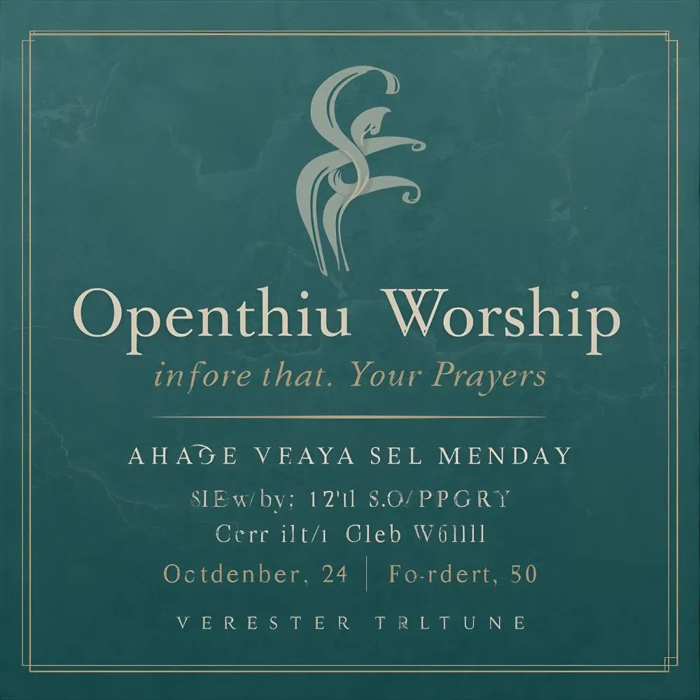 Opening Worship Prayers