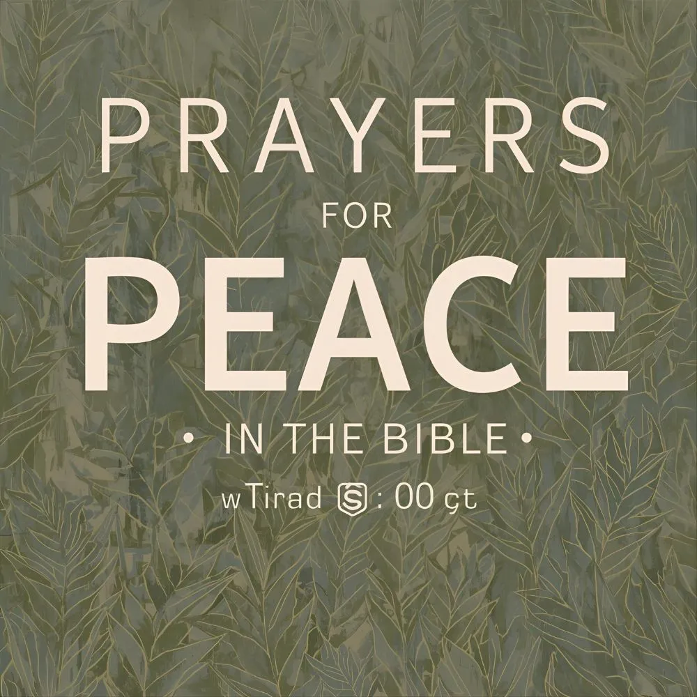 Prayers for Peace in the Bible