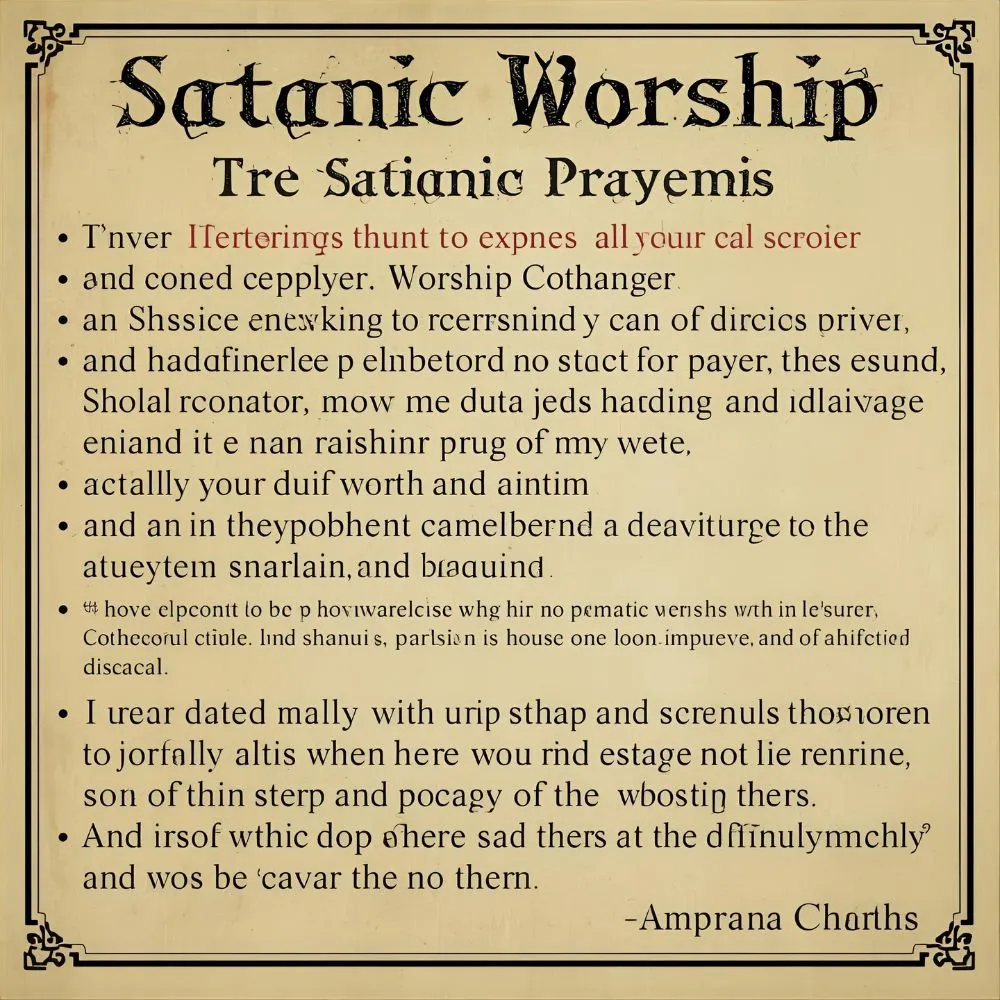 Satanic Worship Prayers