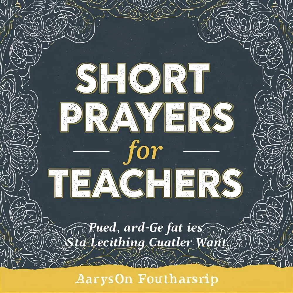 Short Prayers for Teachers