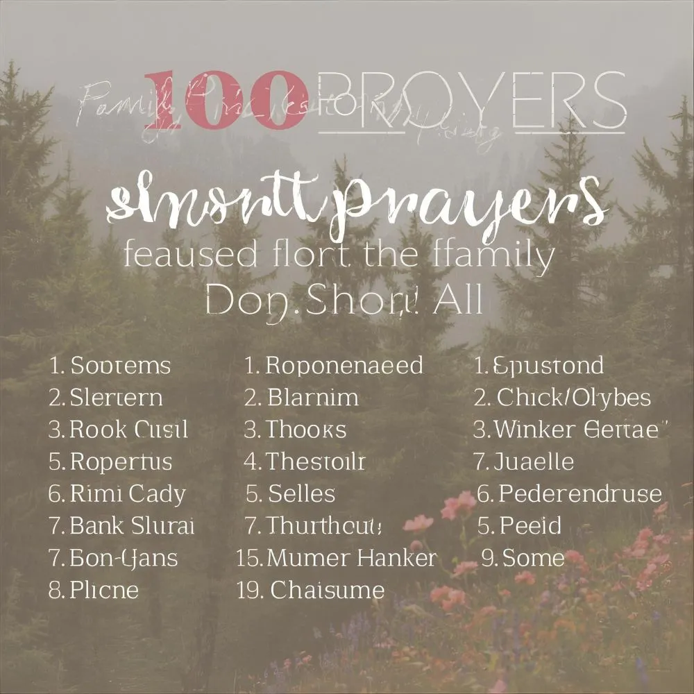 100 Short Prayers for Family