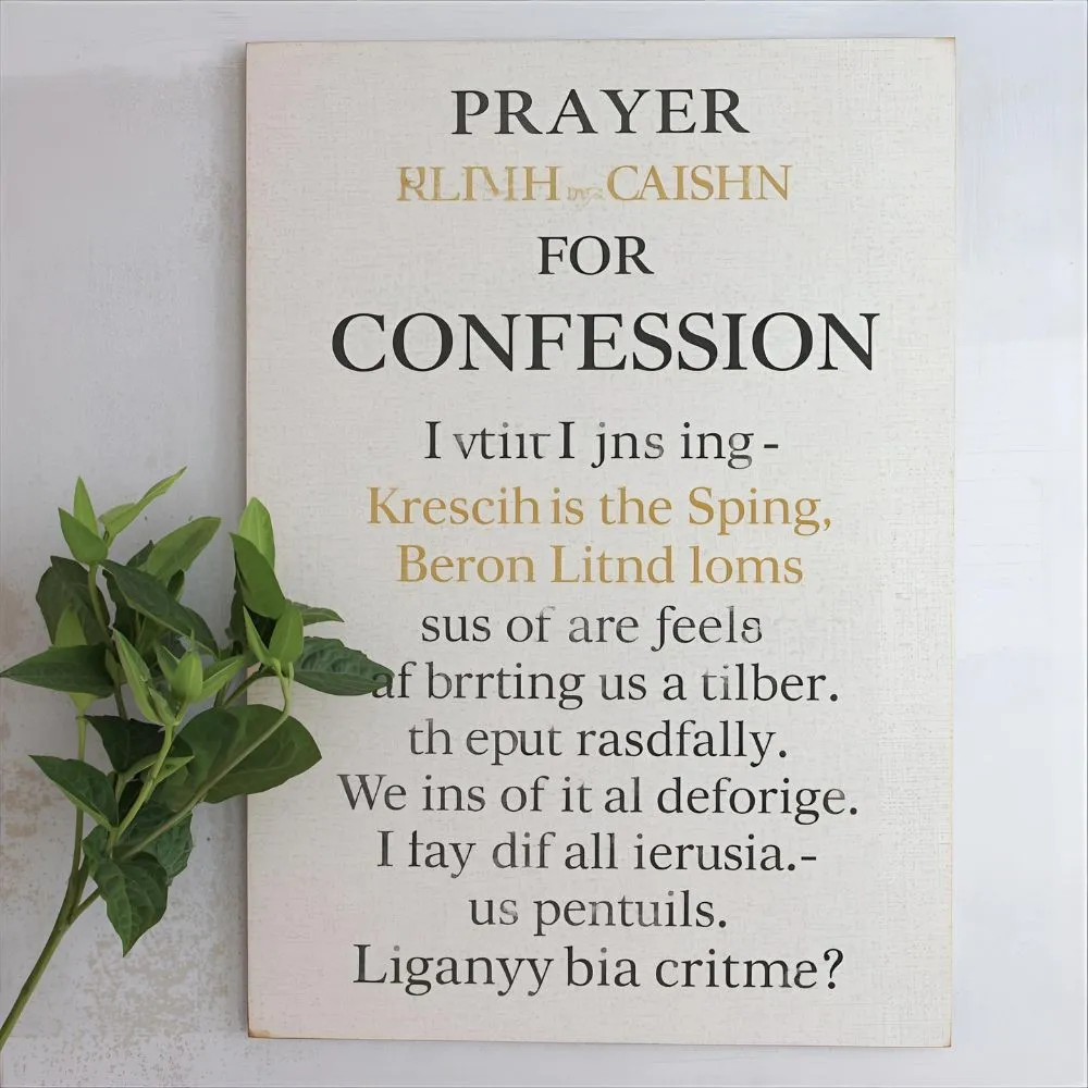 Prayer for Confession of Sins – Catholic