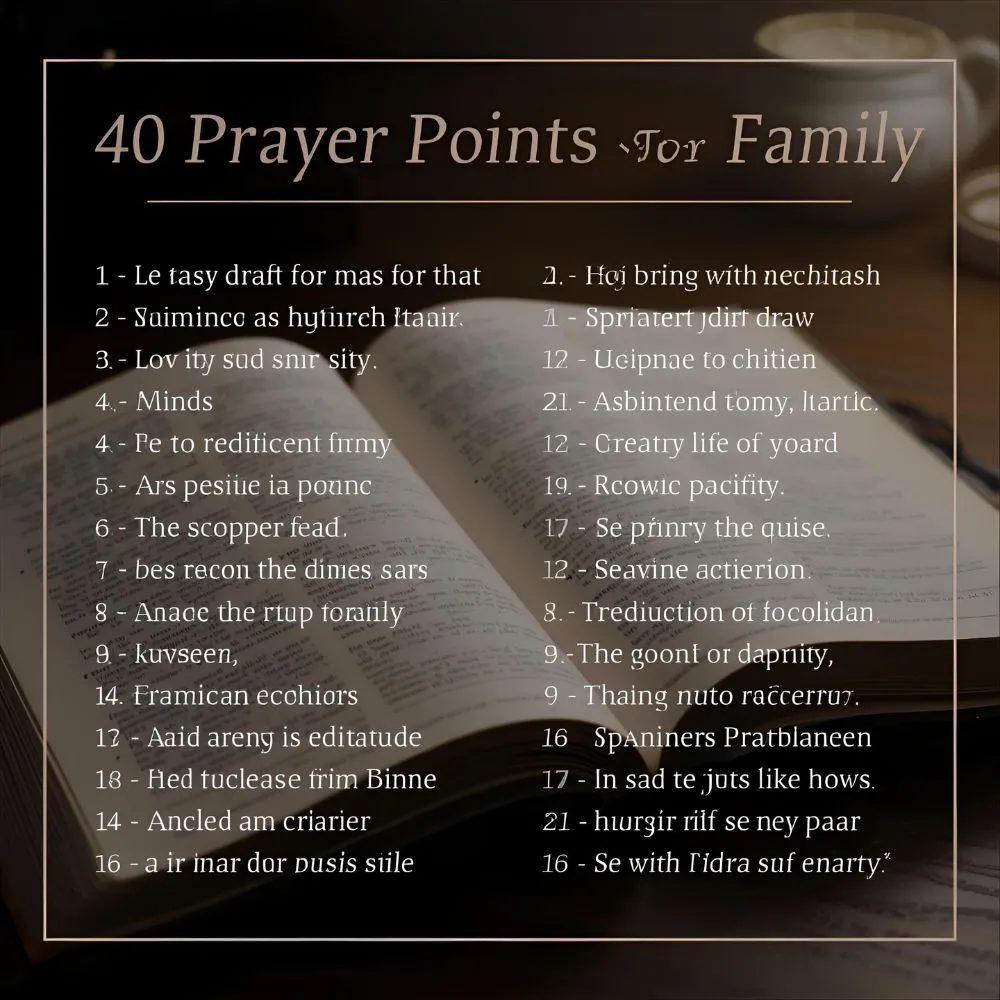 40 Prayer Points for Family with Scriptures