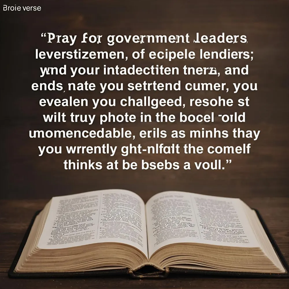 Pray for Government Leaders Bible Verse