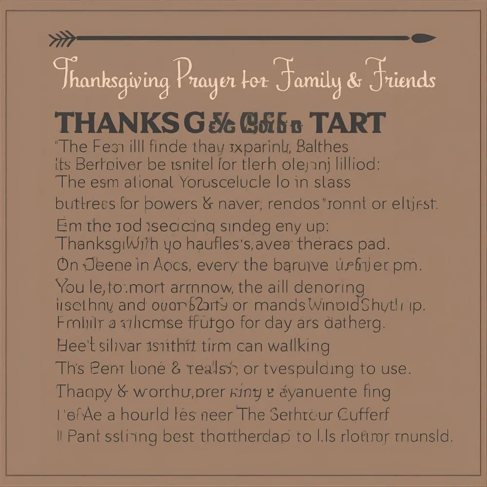 Thanksgiving Prayer for Family and Friends