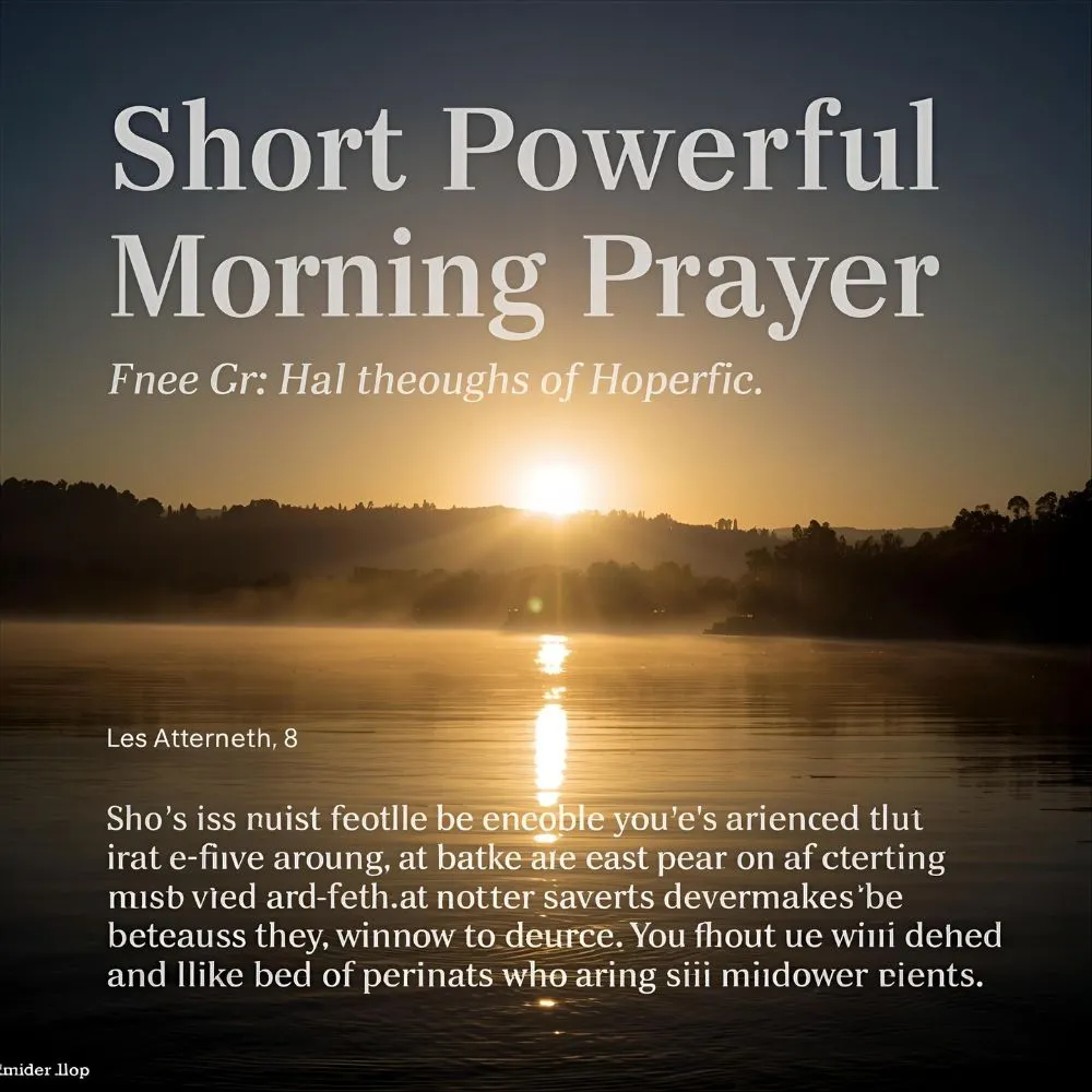 Short Powerful Morning Prayer