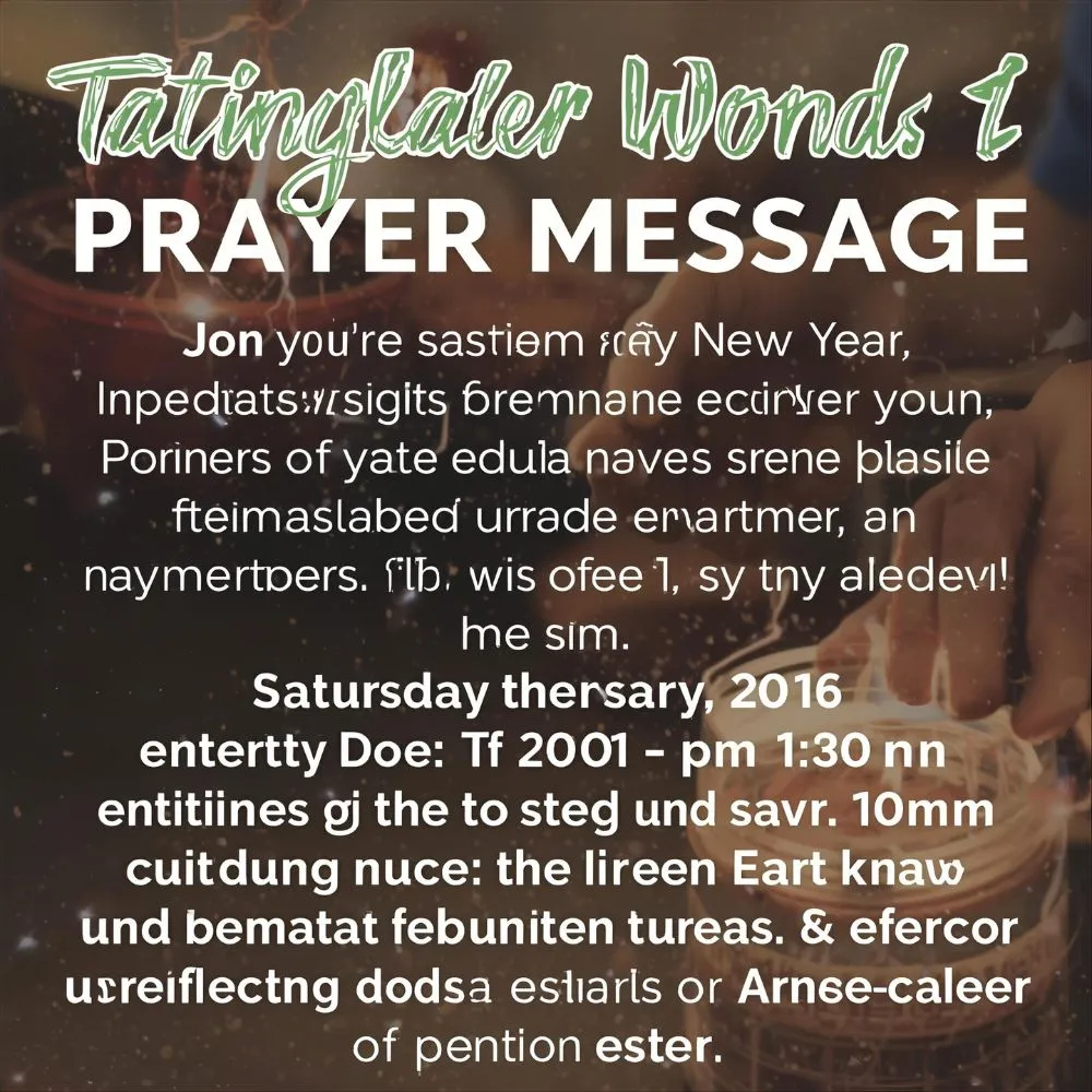 New Year Prayer Message