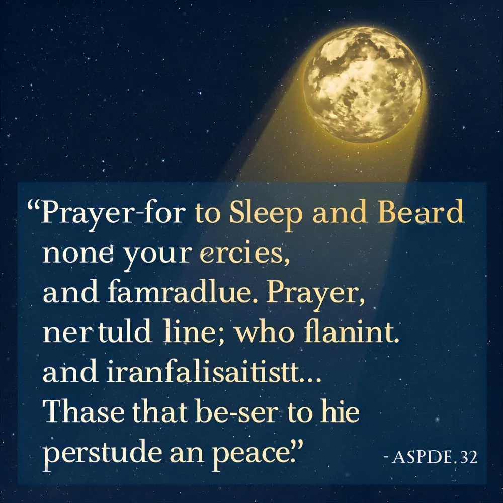 Prayer for Sleep and Peace