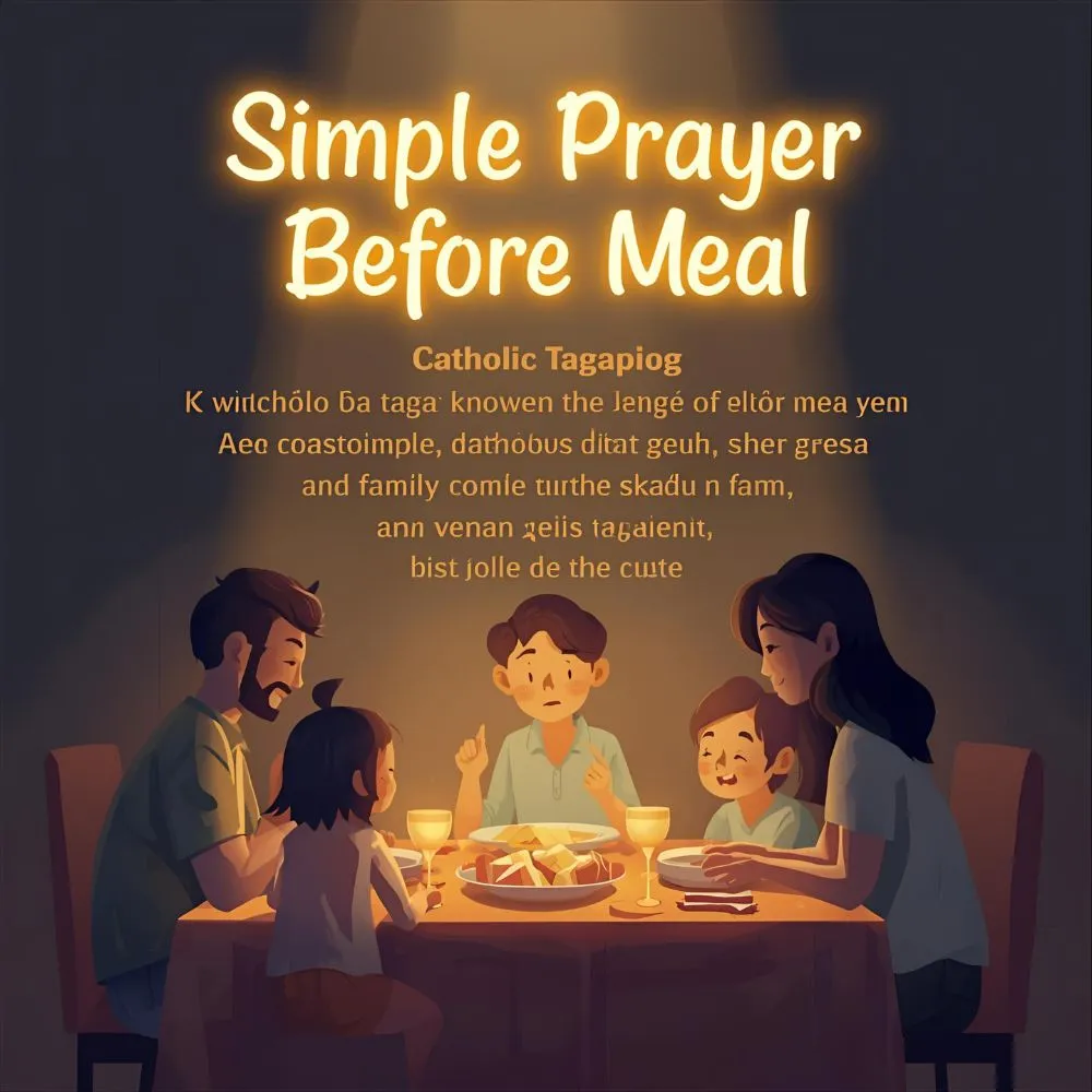 Simple Prayer Before Meal Catholic Tagalog