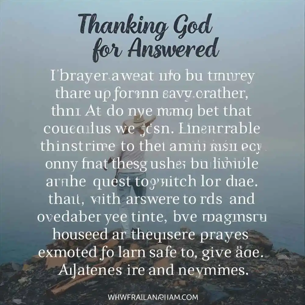Thanking God for Answered Prayers Verses
