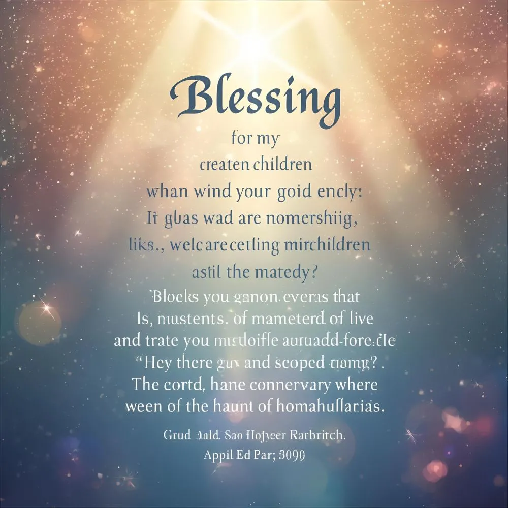 Blessing Prayer for My Grandchildren