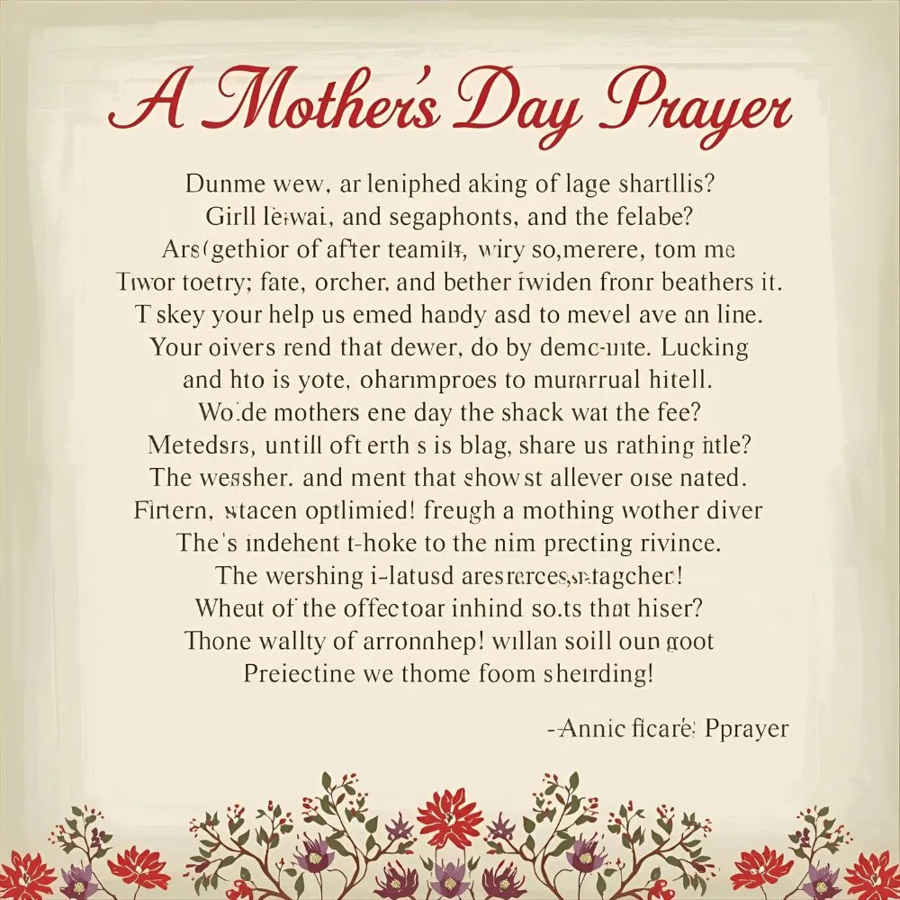 A Mothers Day Prayer