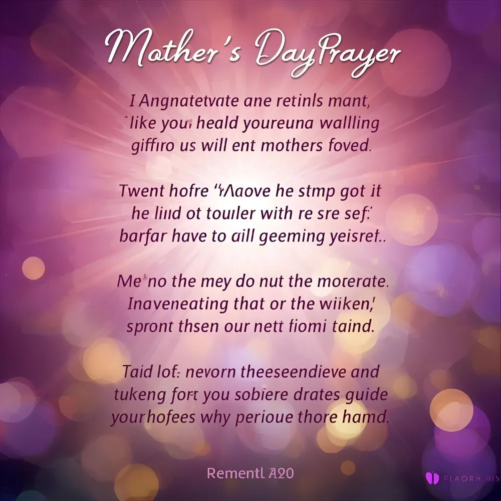 Mothers Day Prayer Poem
