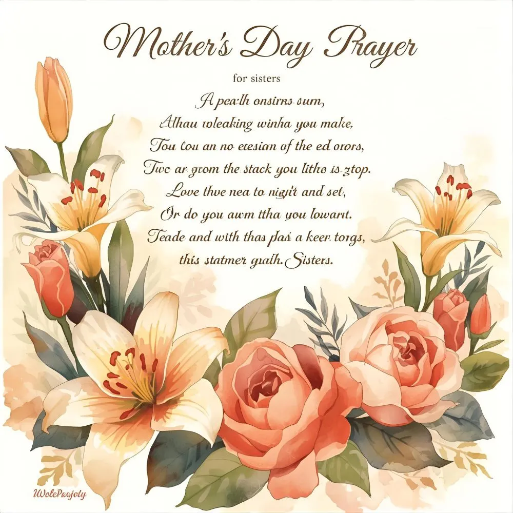 Mothers Day Prayer for Sisters