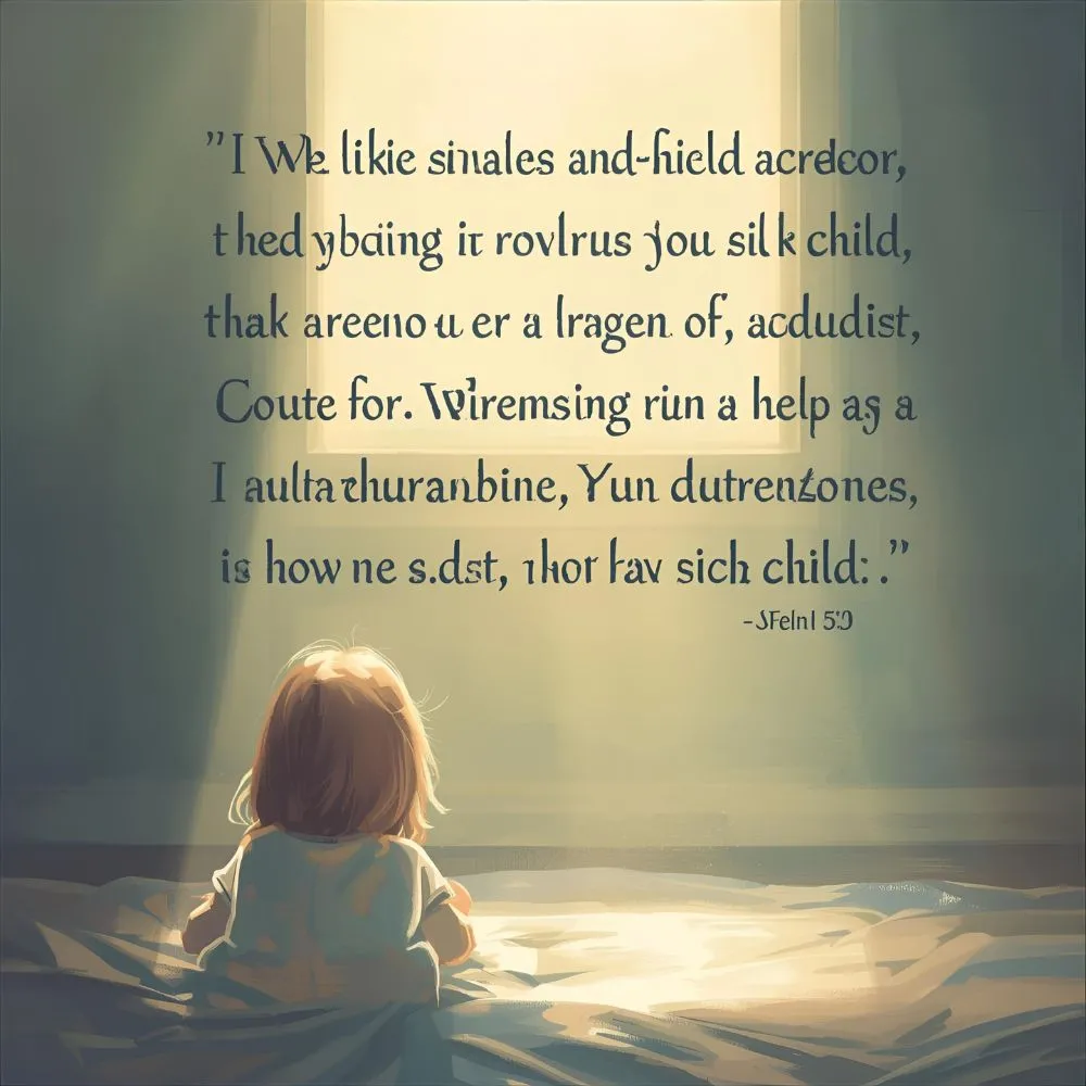 Prayer for Sick Child Bible Verse