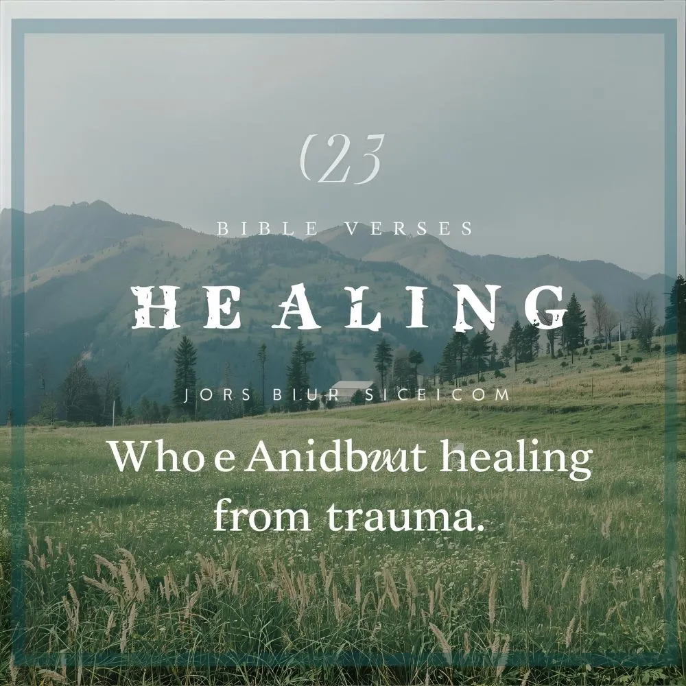 Bible Verses About Healing from Trauma