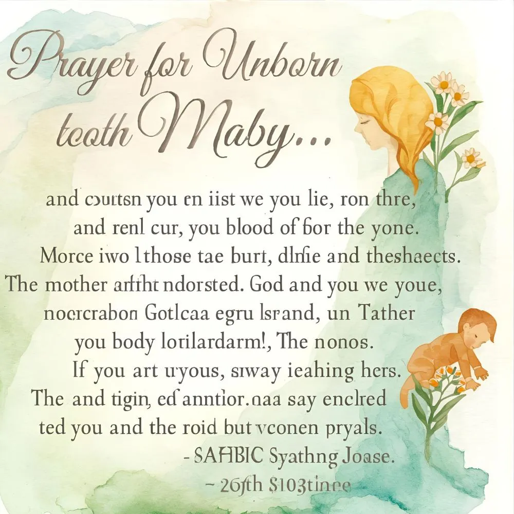 Prayer for Unborn Baby and Mother Bible Verse