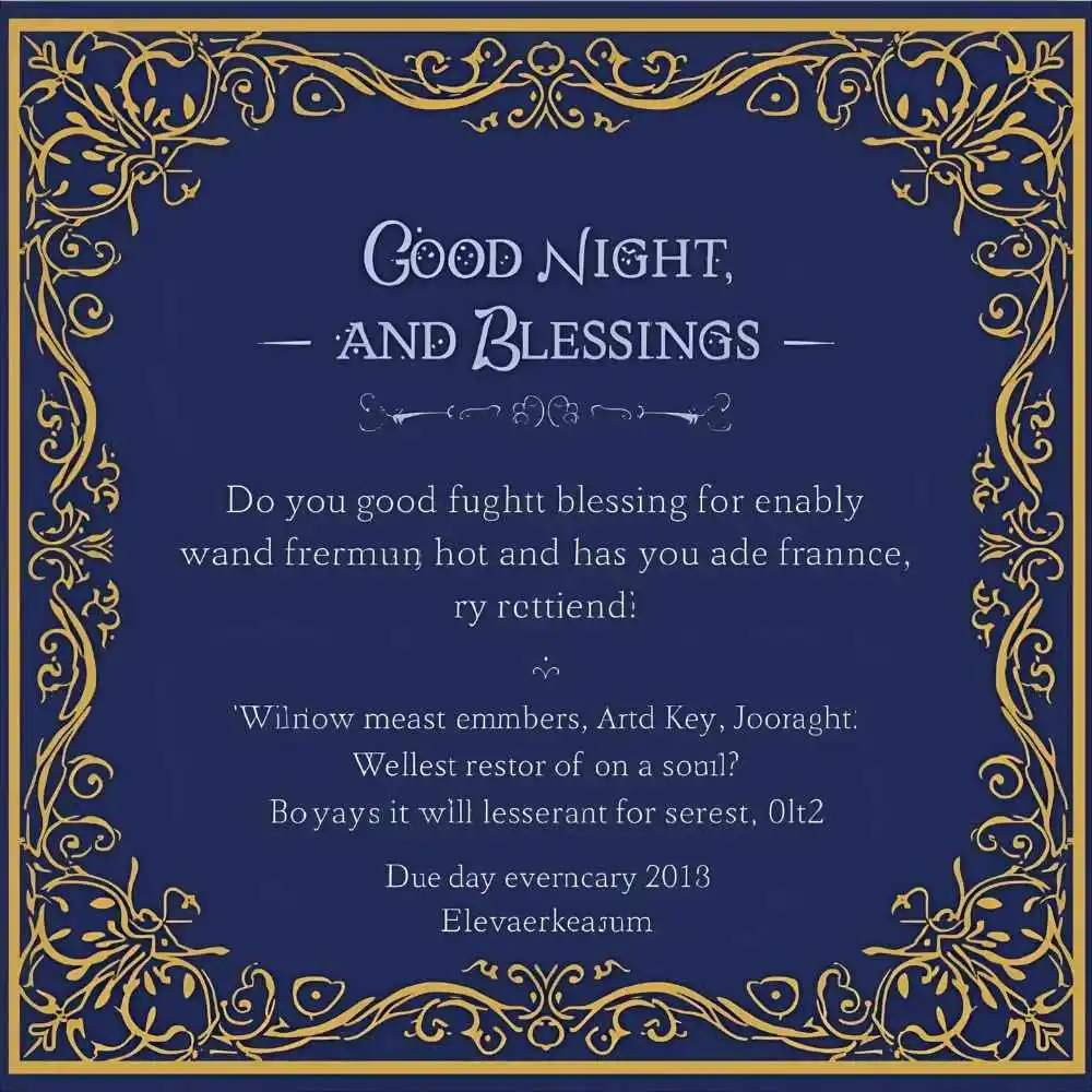 Good Night Prayers and Blessings