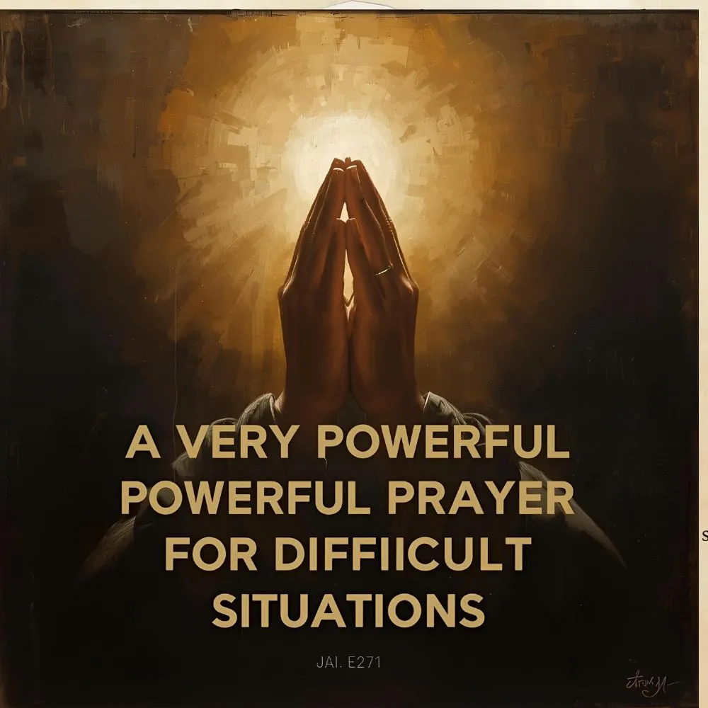 A Very Powerful Prayer for Difficult Situations