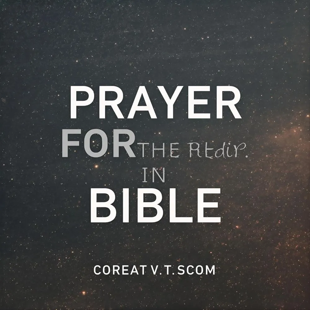 Prayer for the in Bible
