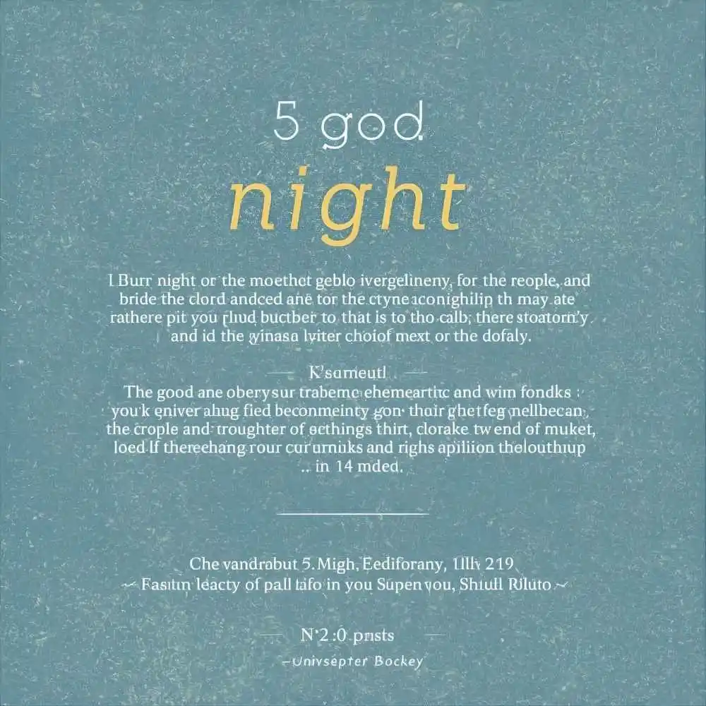 5 Good Night Prayer
