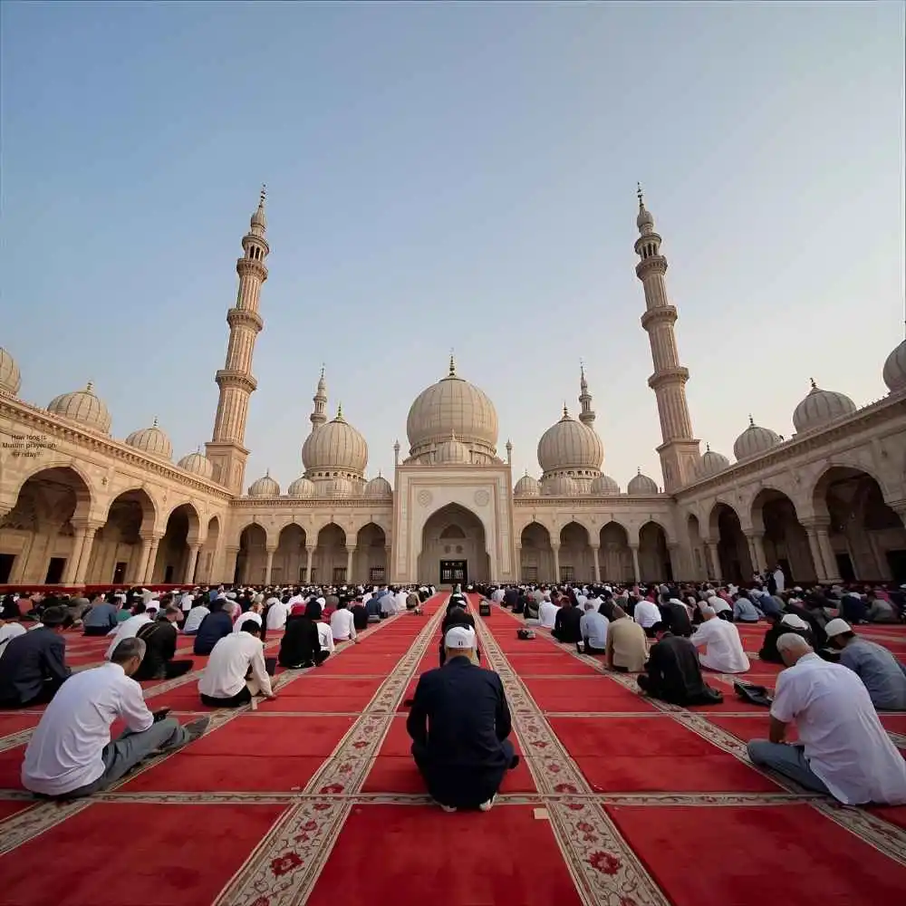 How long is Muslim prayer on Friday?