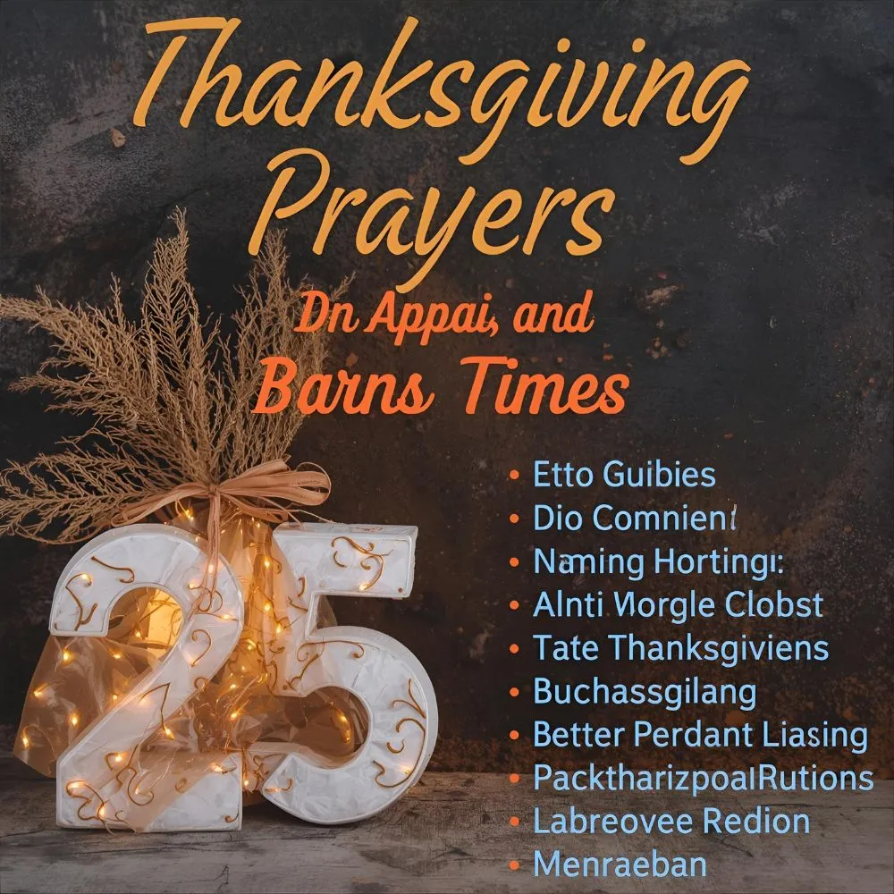 25 Thanksgiving Prayers