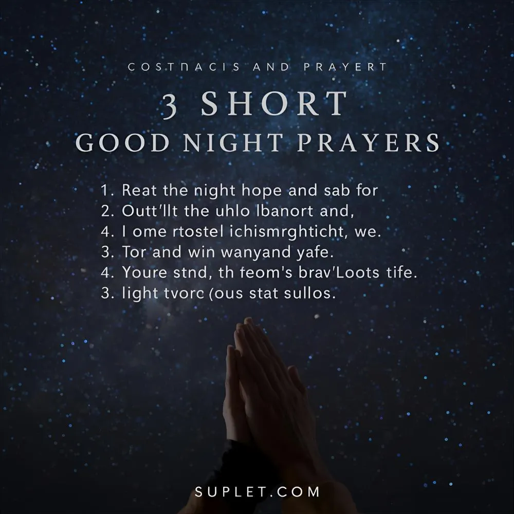 3 Short Good Night Prayers