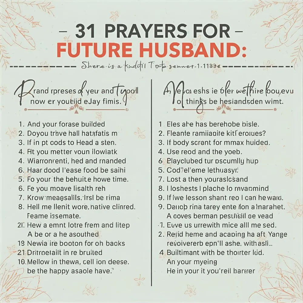 31 Prayers for Future Husband