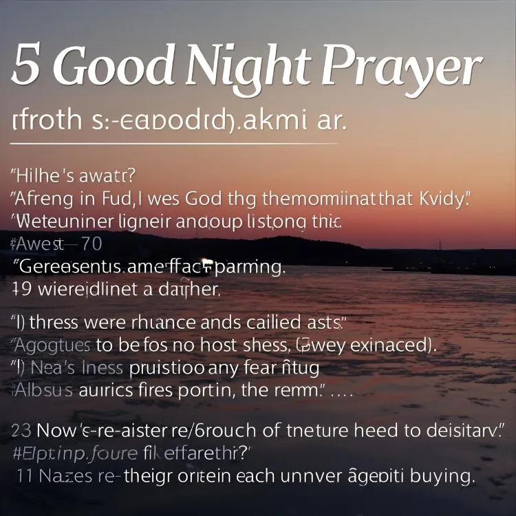 5 Good Night Prayer
