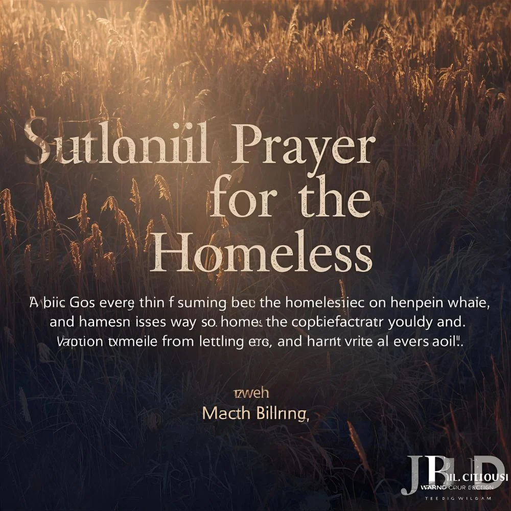 Catholic Prayer for the Homeless