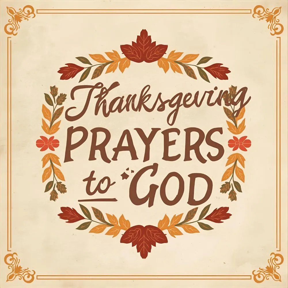 Thanksgiving Prayers to God