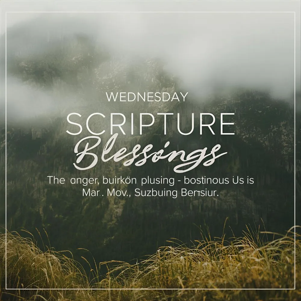 Wednesday Scripture Blessings Bible Verse
