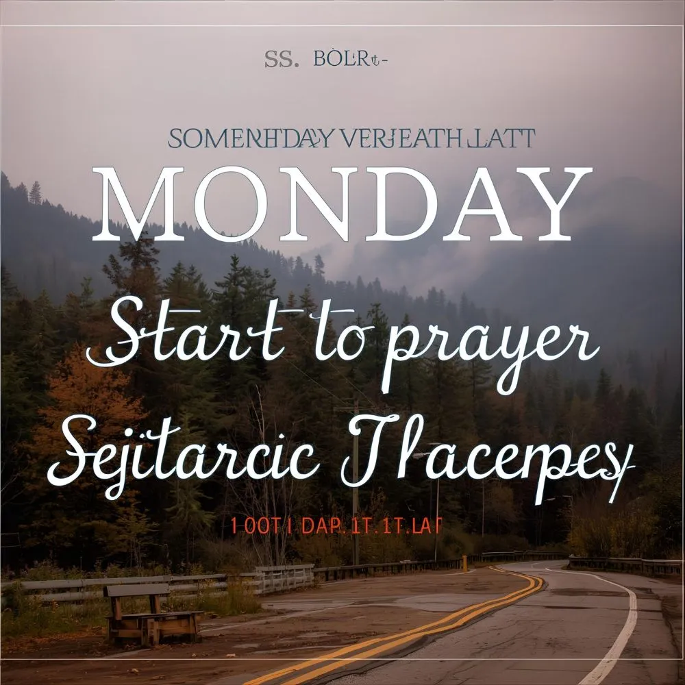 Monday Prayer to Start the Week