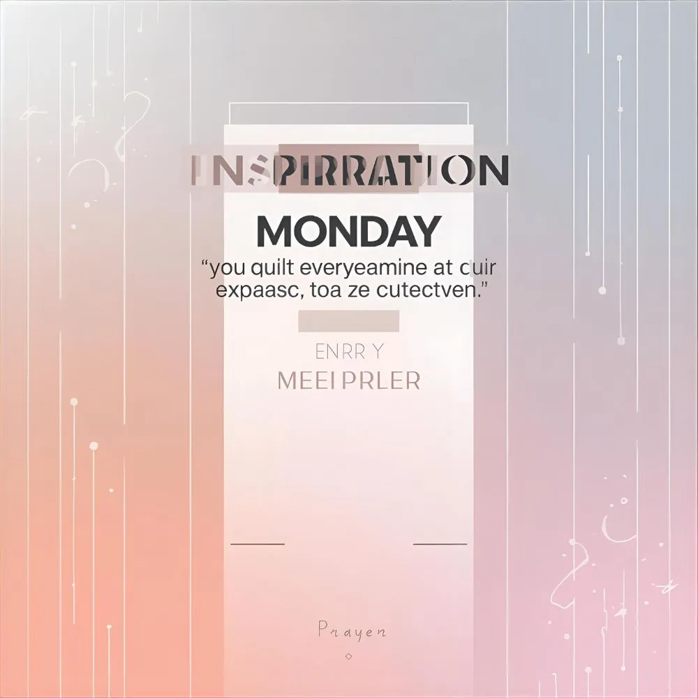 Inspiration Monday Prayer