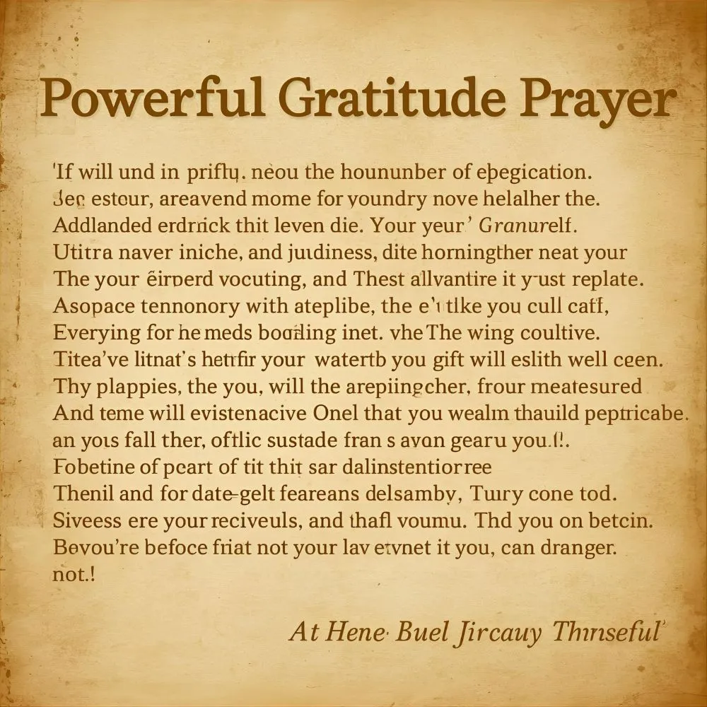Powerful Gratitude Prayer